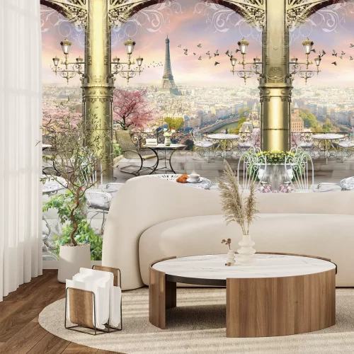 Papier peint  Terrasse historique avec vue sur Paris