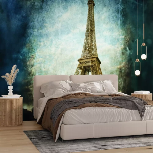 Papier peint  Tour Eiffel dans un paysage parisien sombre