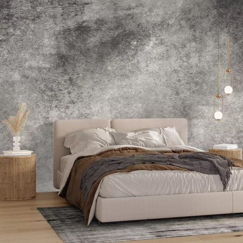 Papier peint  Motif béton naturel en gris