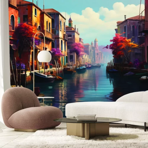 Papier peint  Paysage pittoresque de la ville de Venise