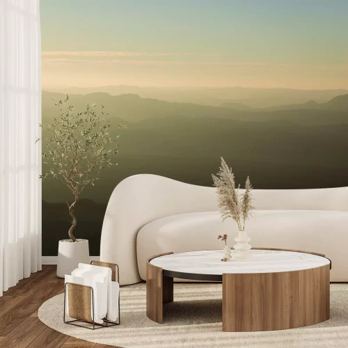 Papier peint  Brouillard épais sur le désert sombre