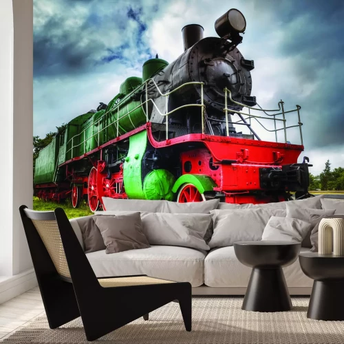 Papier peint  Photo d'une vieille locomotive