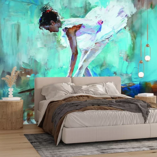 Papier peint  Danseuse peinte à l'aquarelle
