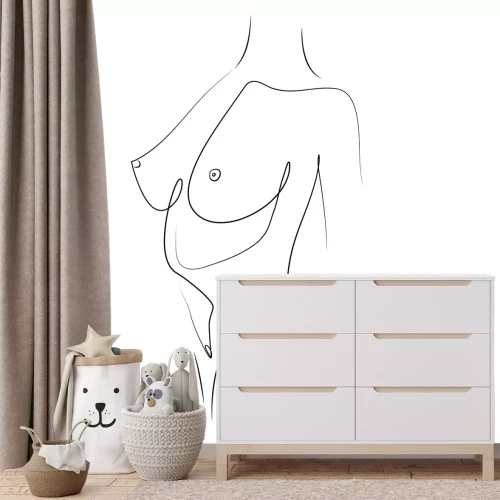 Papier peint  Dessin d'une belle silhouette féminine