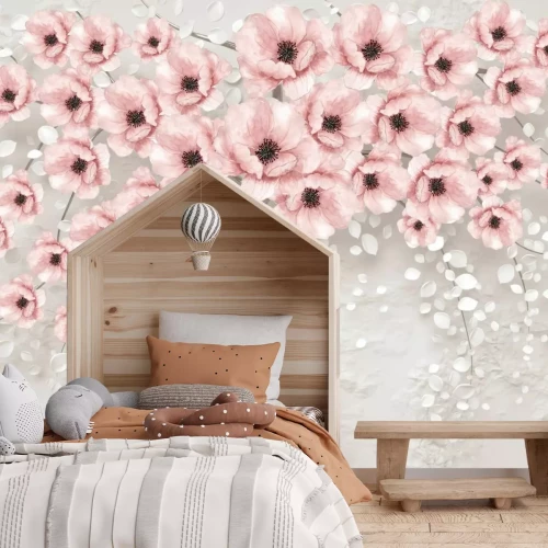 Papier peint  Arbre de fleurs de cerisier en 3D