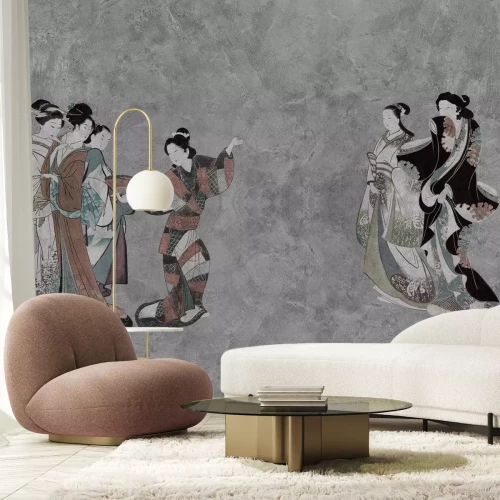Papier peint  Femmes en kimonos japonais traditionnels