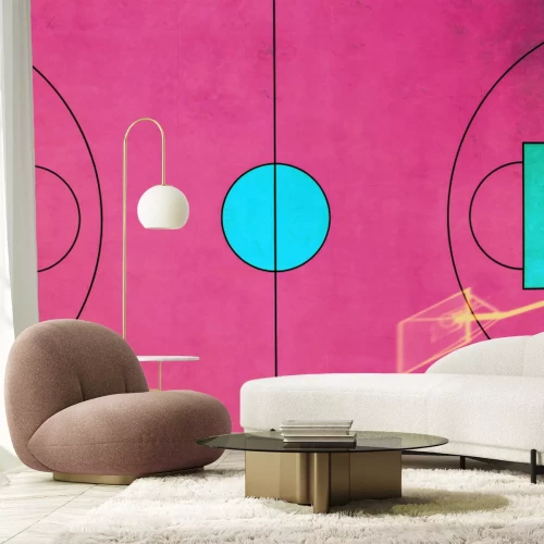 Papier peint  Terrain de basket sportif