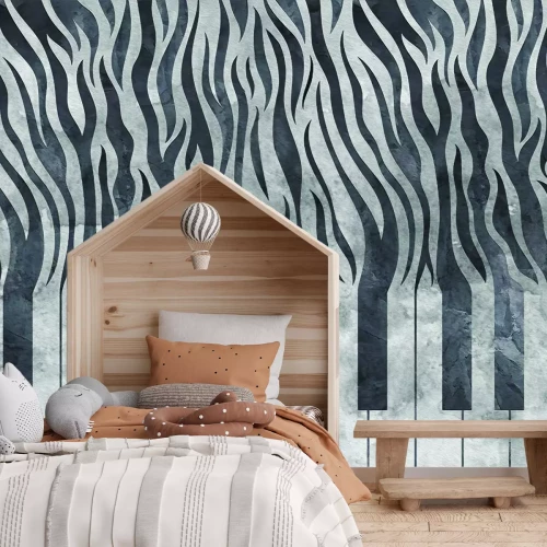 Papier peint  Touches de piano avec imitation zèbre