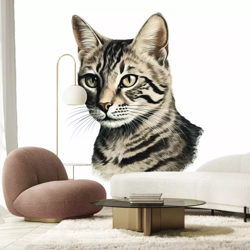 Papier peint  Portrait d'un chat domestique