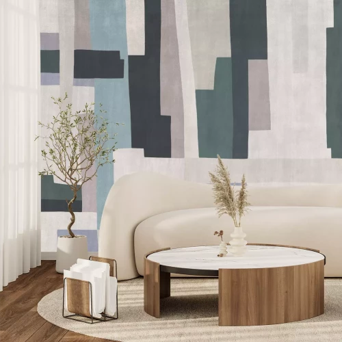 Papier peint  Formes abstraites au style rétro