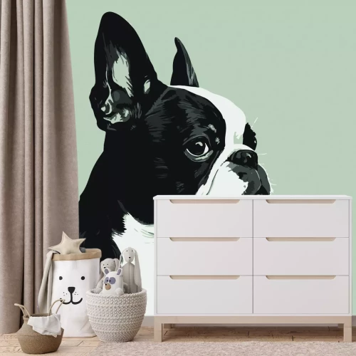 Papier peint  Portrait d’un Bouledogue Français