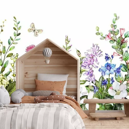 Papier peint  Seamless Colorful flower floral illustrations for fabric designing.