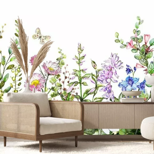 Papier peint  Seamless Colorful flower floral illustrations for fabric designing.