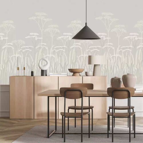 Papier peint  Prairie sauvage avec des fleurs des champs