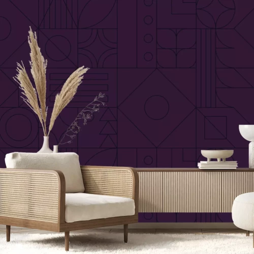 Papier peint  Formes géométriques sur un fond clair