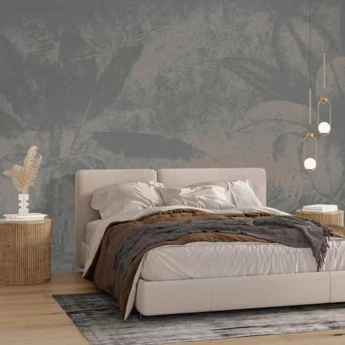 Papier peint  Jungle abstraite aux couleurs sombres