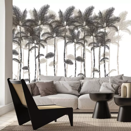 Papier peint  Arbres de palmier dans la jungle tropicale