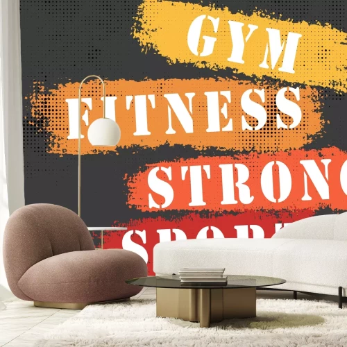 Papier peint  Inscriptions sportives pour la salle de sport