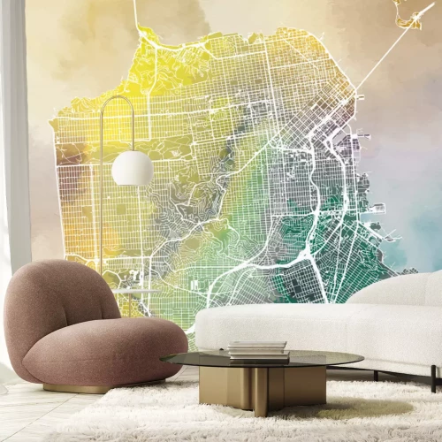 Papier peint  Carte de la ville de San Francisco