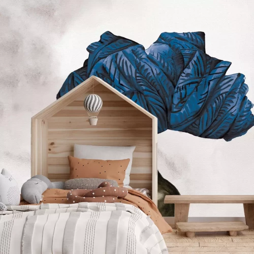 Papier peint  Femme africaine avec un turban bleu