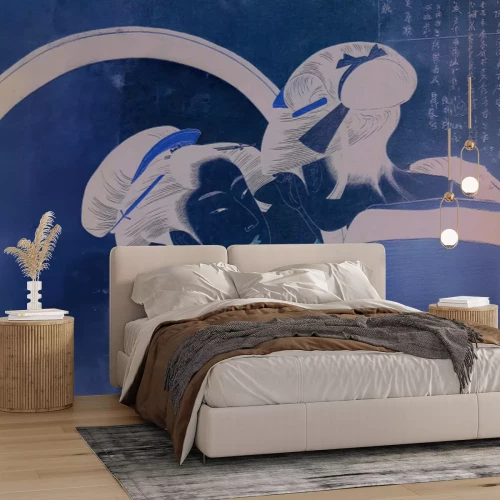 Papier peint  Reflet dans le miroir d’une femme du Japon