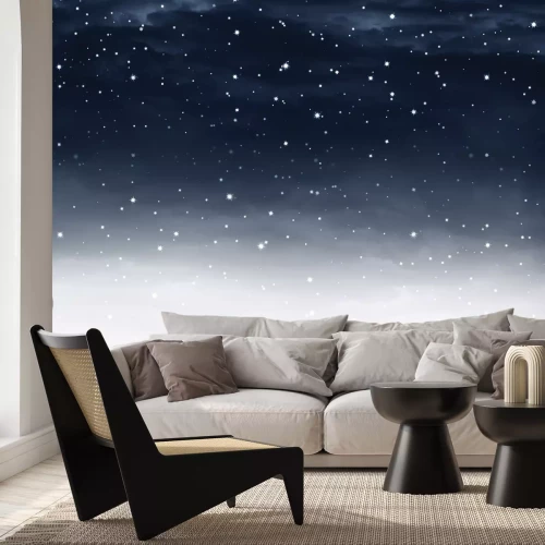 Papier peint  Étoiles dans le ciel nocturne en aquarelle