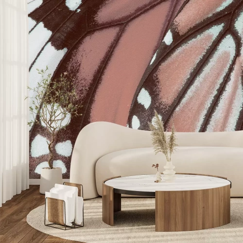 Papier peint  Gros plan macro de la texture de l'aile d'un papillon, photographie détaillée