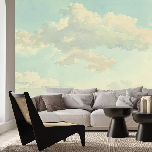 Papier peint  Nuages délicats dans le ciel bleu