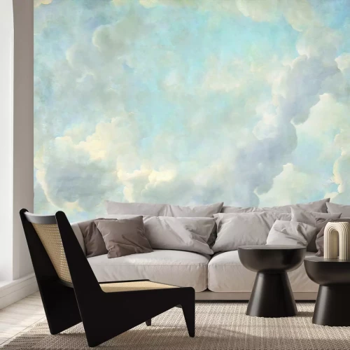 Papier peint  Ciel avec des nuages blancs délicats