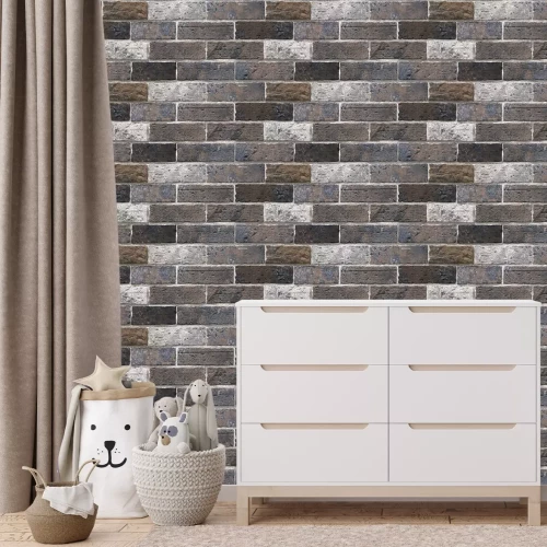 Papier peint  Imitation classique d'un mur en briques