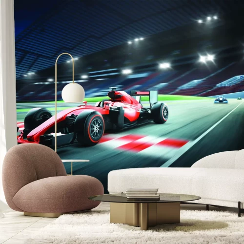 Papier peint  Voiture de course dans le stade