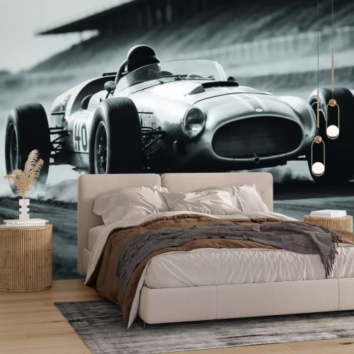 Papier peint  Voitures de F1 à pleine vitesse sur la piste