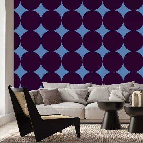 Papier peint  Motif géométrique en forme de cercles