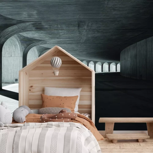 Papier peint  Espace de lumière géométrique en architecture