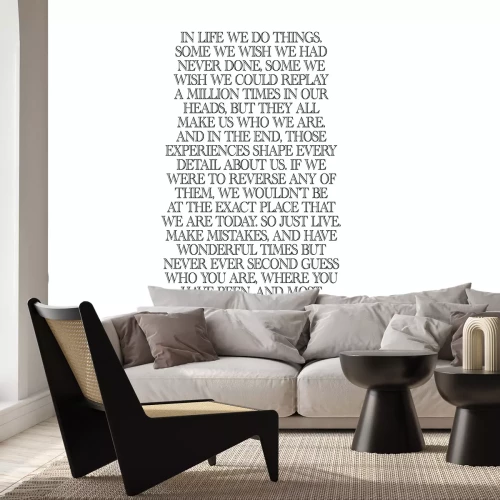 Papier peint  Textes noirs typographiques