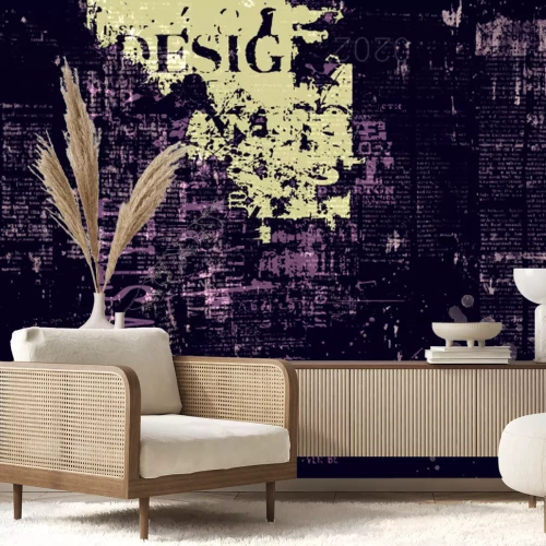 Papier peint  Imitation d'un vieux journal sale