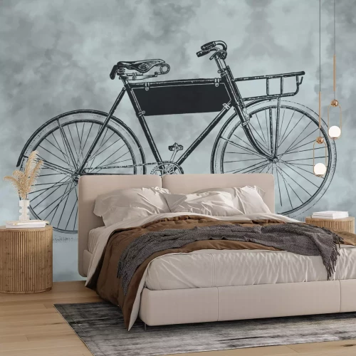Papier peint  Illustration artistique d'un vieux vélo de style rétro
