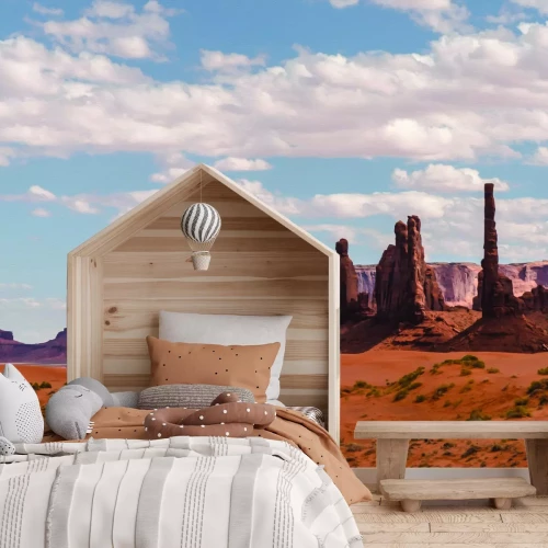 Papier peint  Désert rouge avec des rochers