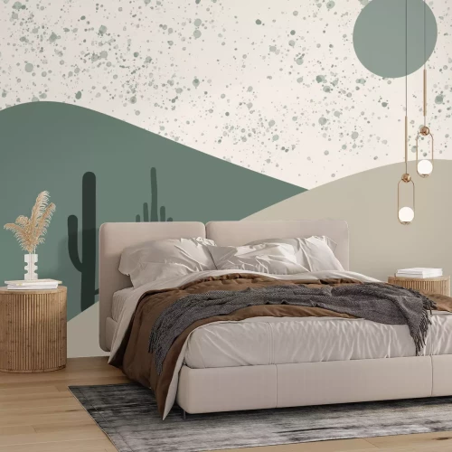 Papier peint  Motif abstrait de collines désertiques