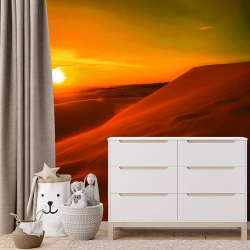 Papier peint  Paysage du coucher de soleil dans le désert