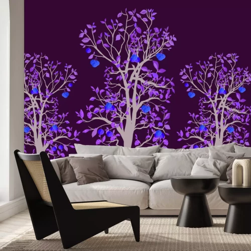 Papier peint  Arbres de citron avec des feuilles vertes