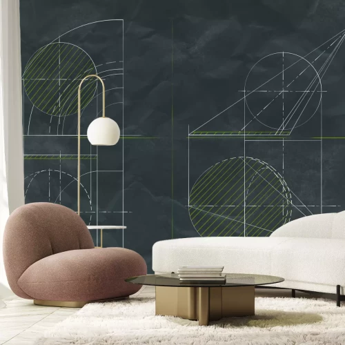 Papier peint  Croquis de formes géométriques