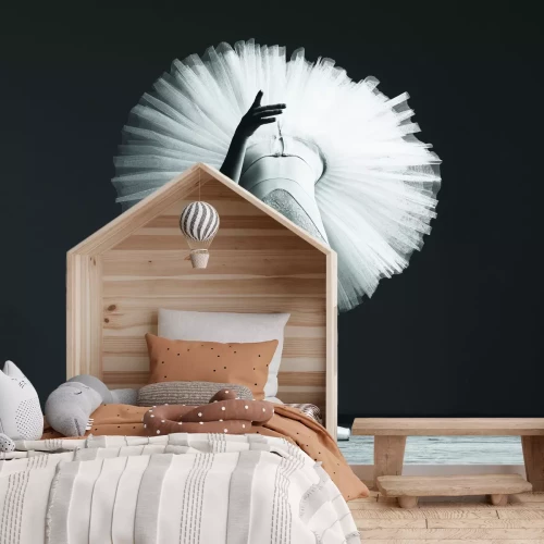 Papier peint  Portrait classique en noir et blanc d'une jeune ballerine