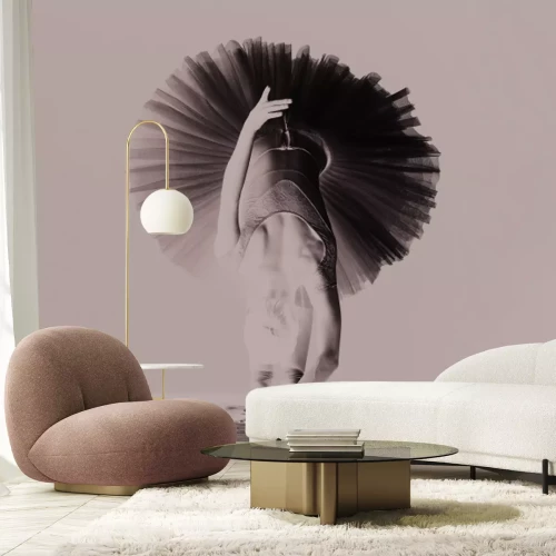 Papier peint  Portrait classique en noir et blanc d'une jeune ballerine