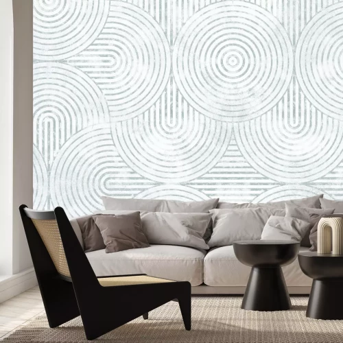 Papier peint  Lignes grises formant une forme circulaire