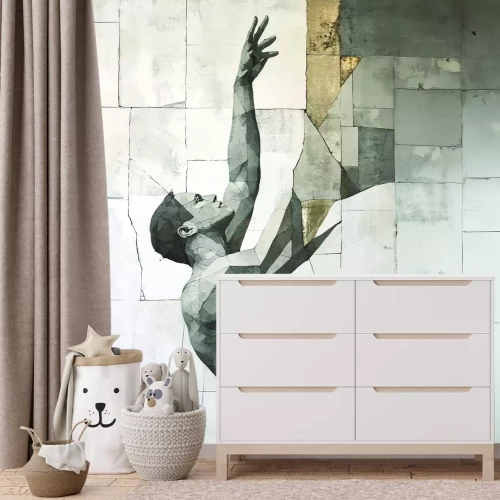 Papier peint  Fresque abstraite d'un homme