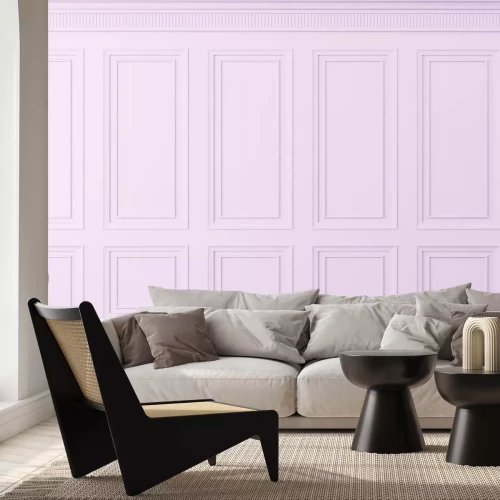 Papier peint  Imitation de boiserie en couleurs roses