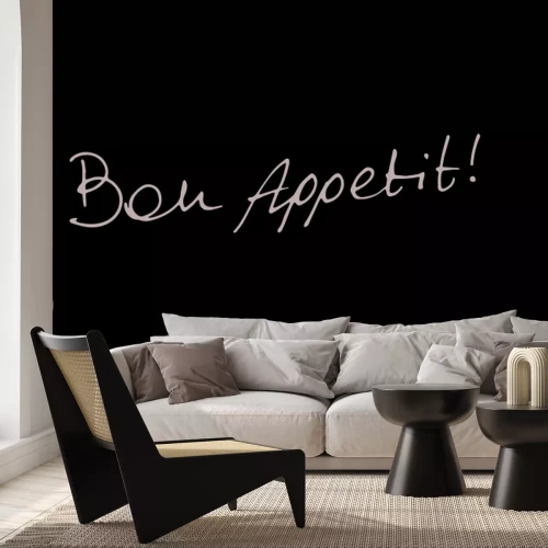 Papier peint  Bon appétit sur fond blanc