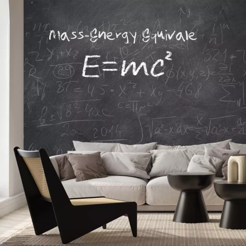 Papier peint  Tableau scolaire avec formules de physique et de mathématiques