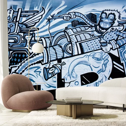 Papier peint  Graffiti abstrait de basketball